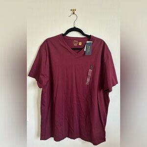 Polo by Ralph Lauren Men's Burgundy V-Neck T-Shirt